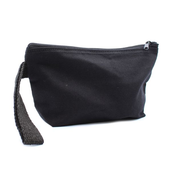 Čierne Bavlnené Toaletné Tašky 10 oz - Do Ruky 22x12x7 cm