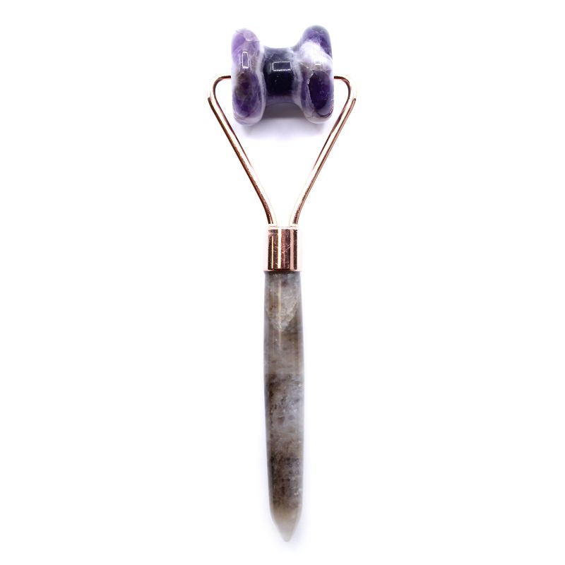 Valček na Čeľusť Tváre zo Vzácnych Kameňov - Amethyst