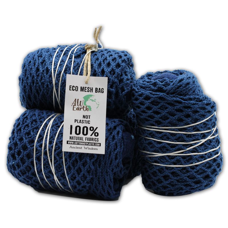 Sieťovaná Taška z Čistej Bavlny - Denim