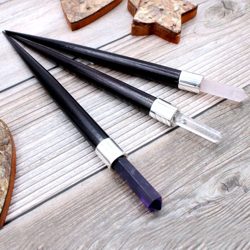Špicatý Liečivý Prútik - Ruženin, Kremeň, Amethyst