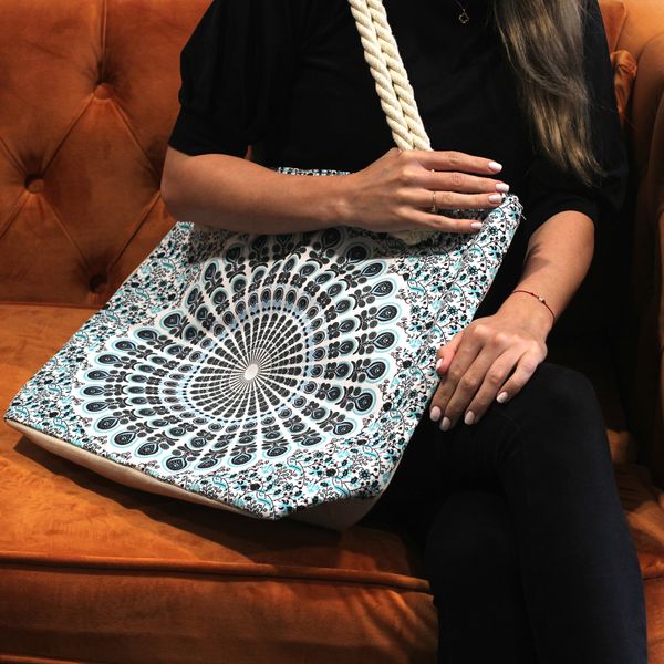 Mandala Taška s Povrazovými Ramienkami - Modrá Obloha