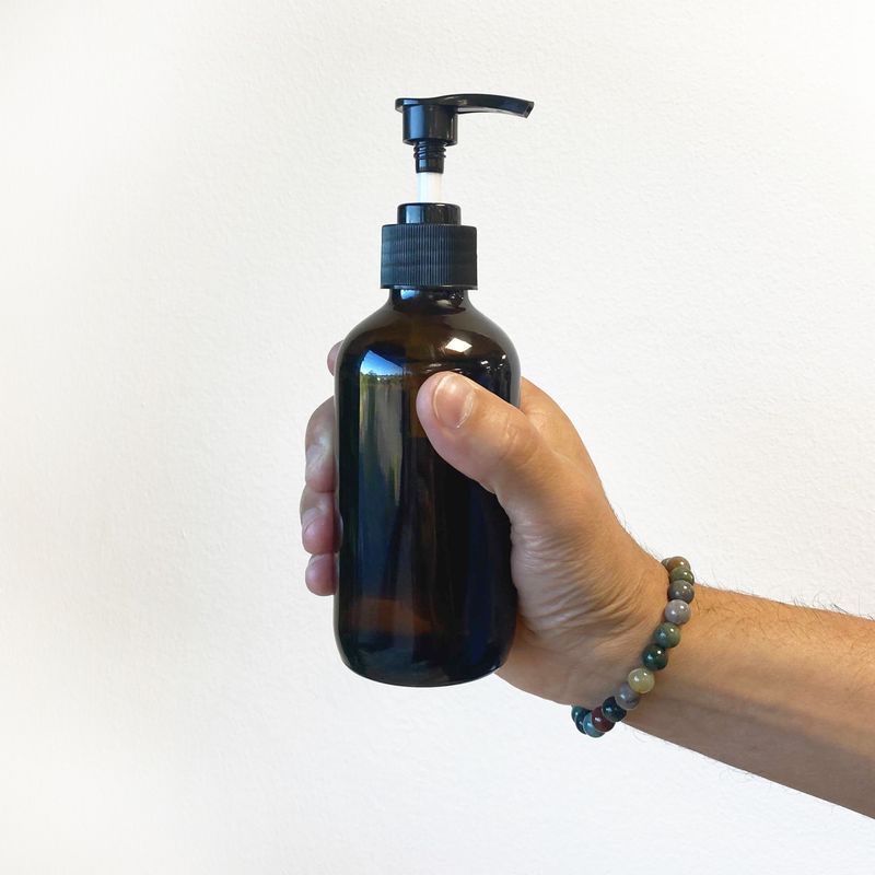 250 ml Jantárová fľaša s Pumpičkou