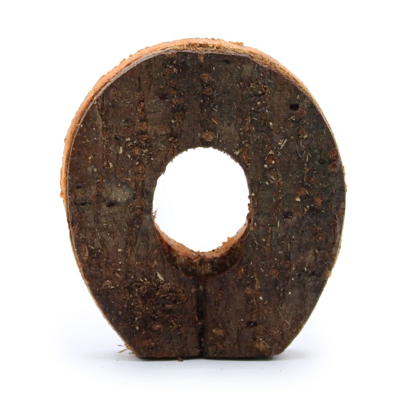 Rustikálne Písmená z Drevenej Kôry - "O"  - 7cm