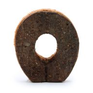 Rustikálne Písmená z Drevenej Kôry - "O"  - 7cm