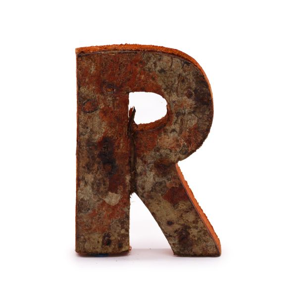 Rustikálne Písmená z Drevenej Kôry - "R" - 7cm