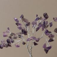 Stromček Šťastia s Orgonitovým Podstavcom - 80 Kamienkov - Amethyst