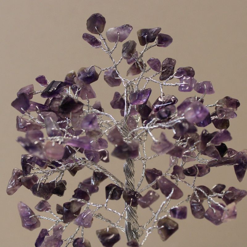 Stromček Šťastia s Orgonitovým Podstavcom - 160 Kamienkov - Amethyst
