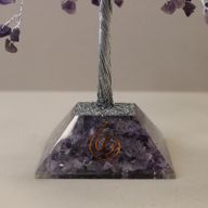 Stromček Šťastia s Orgonitovým Podstavcom - 320 Kamienkov - Amethyst