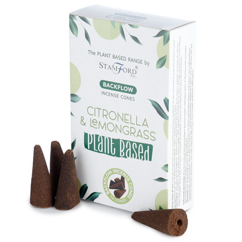 Rastlinné Vonné Kužele Tečúci Dym - Citronella & Citrónová Tráva
