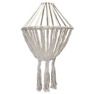 Veľké Makramé Tienidlo na Lampu - Prírodné