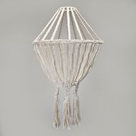 Veľké Makramé Tienidlo na Lampu - Prírodné