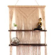 Hnedé Závesné Poličky Macrame – Hnedé