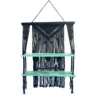 Čierne Závesné Poličky Macrame – Tyrkysové