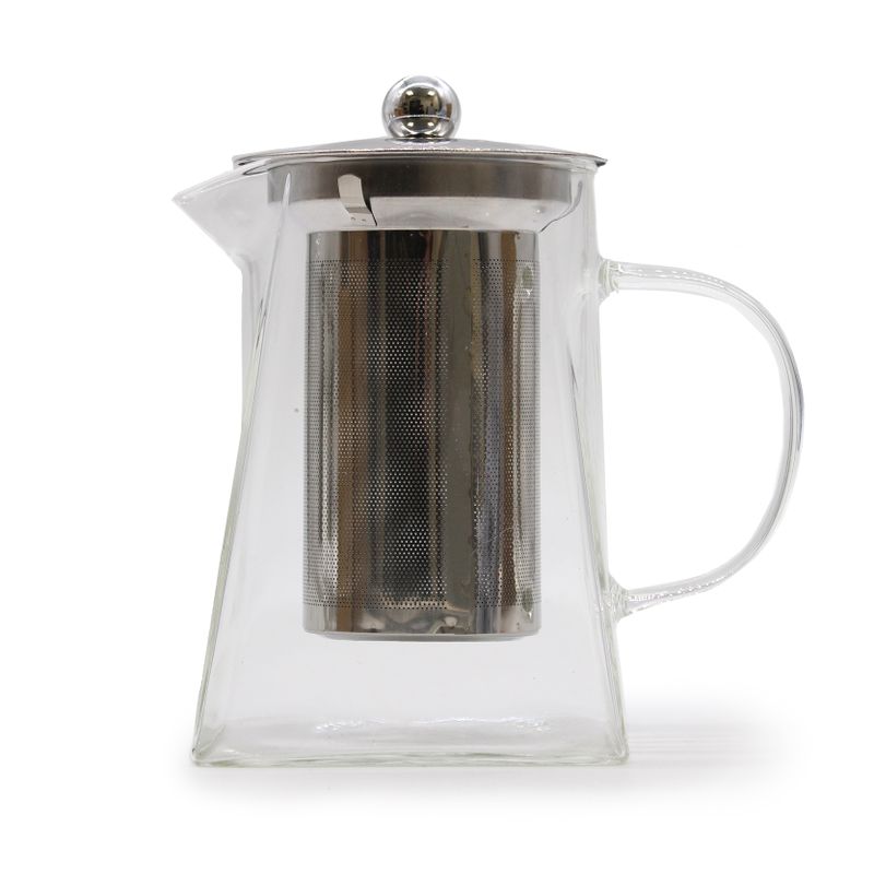 Sklenený Čajník so Sitkom - Tvar Veže - 780ml