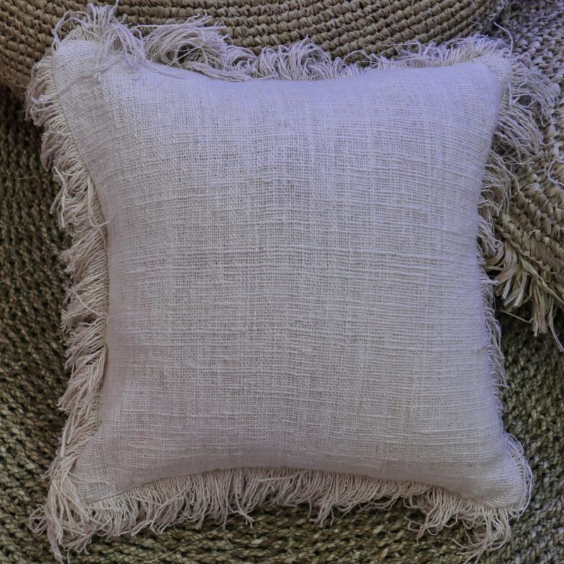 Ľanová Obliečka na Vankúš so Strapcami 45x45cm