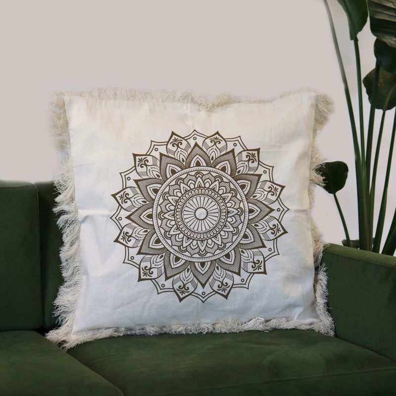 Bavlnená Mandala Obliečka - Lotus - 60x60cm - Bronzová