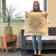 Bavlnená Mandala Obliečka - Lotus - 60x60cm - Bronzová
