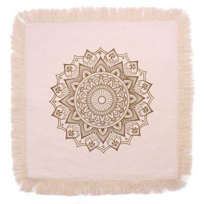 Bavlnená Mandala Obliečka - Lotus - 60x60cm - Bronzová