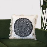 Bavlnená Mandala Obliečka - 45x45cm - Čierna