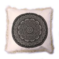 Bavlnená Mandala Obliečka - 45x45cm - Čierna