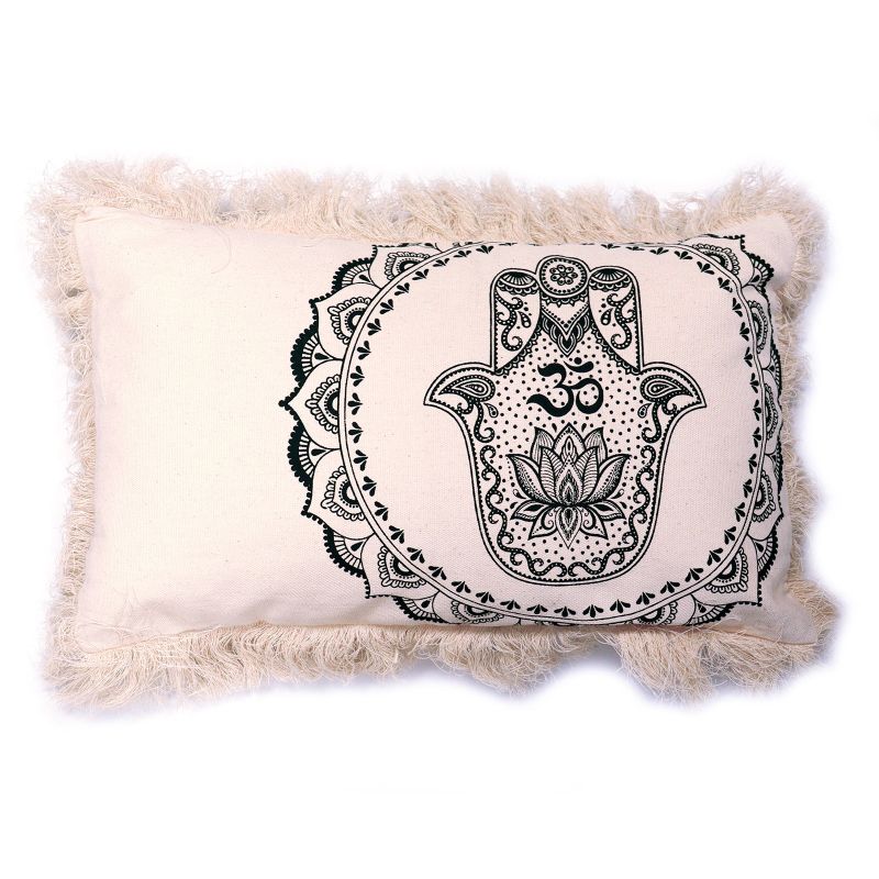 Bavlnená Mandala Obliečka - Hamsa - 30x50cm - Zelená