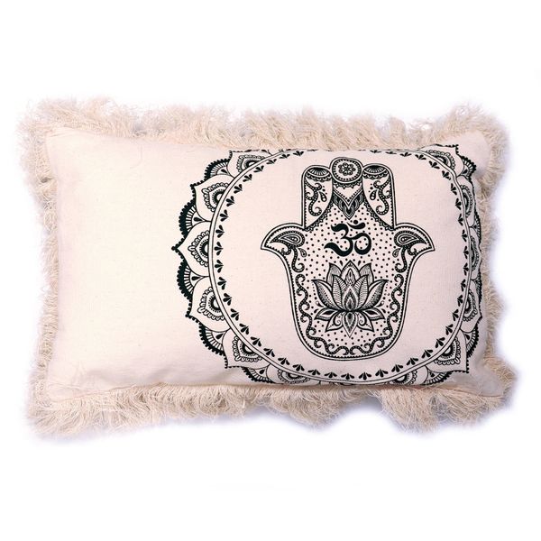 Bavlnená Mandala Obliečka - Hamsa - 30x50cm - Zelená