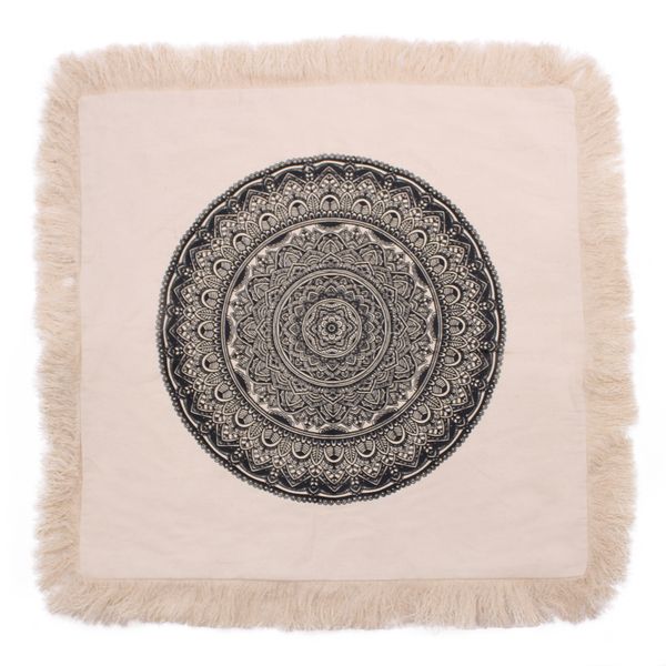Bavlnená Mandala Obliečka - 60x60cm - Čierna