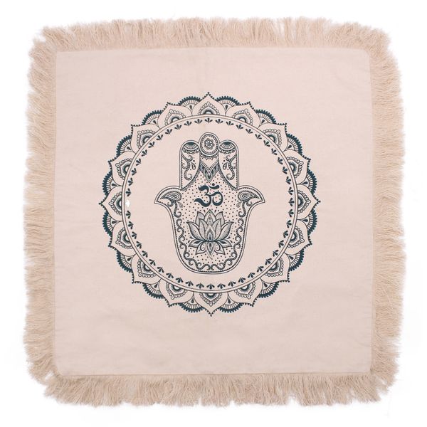 Bavlnená Mandala Obliečka - Hamsa - 60x60cm - Zelená