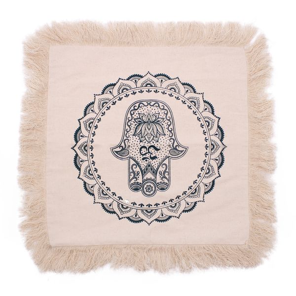 Bavlnená Mandala Obliečka - Hamsa - 45x45cm - Zelená