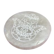 Stredná Selenitová Podložka 10cm - Hamsa