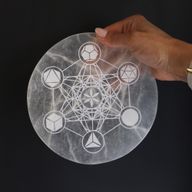 Veľká Selenitová Podložka18cm - Posvätná Geometria