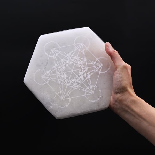Šesťhranná Selenitová Podložka 18cm - Direction & Decision
