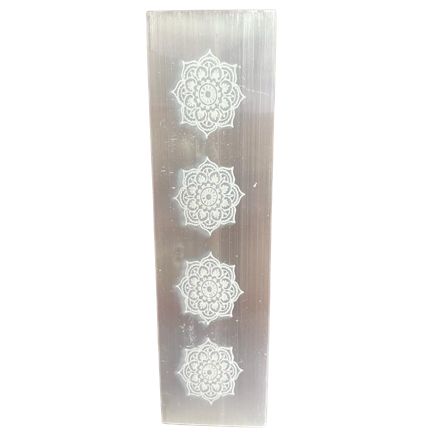 Plochá Selenitová Podložka 15cm - Mandala