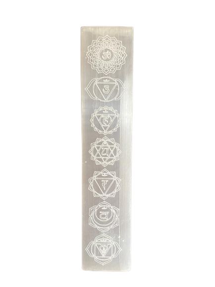 Plochá Selenitová Podložka 20cm - Chakra