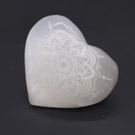 Selenitové Srdce - 7-8cm - Mandala Gravírované