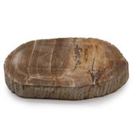 Hnedá Miska na Mydlo zo Skameneného Dreva