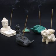 Stojan na Vonné Tyčinky Buddha Feng Shui - Krémový