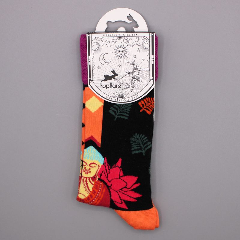 Bambusové Ponožky Hop Hare (36-40) - Ružový Buddha & Lotus