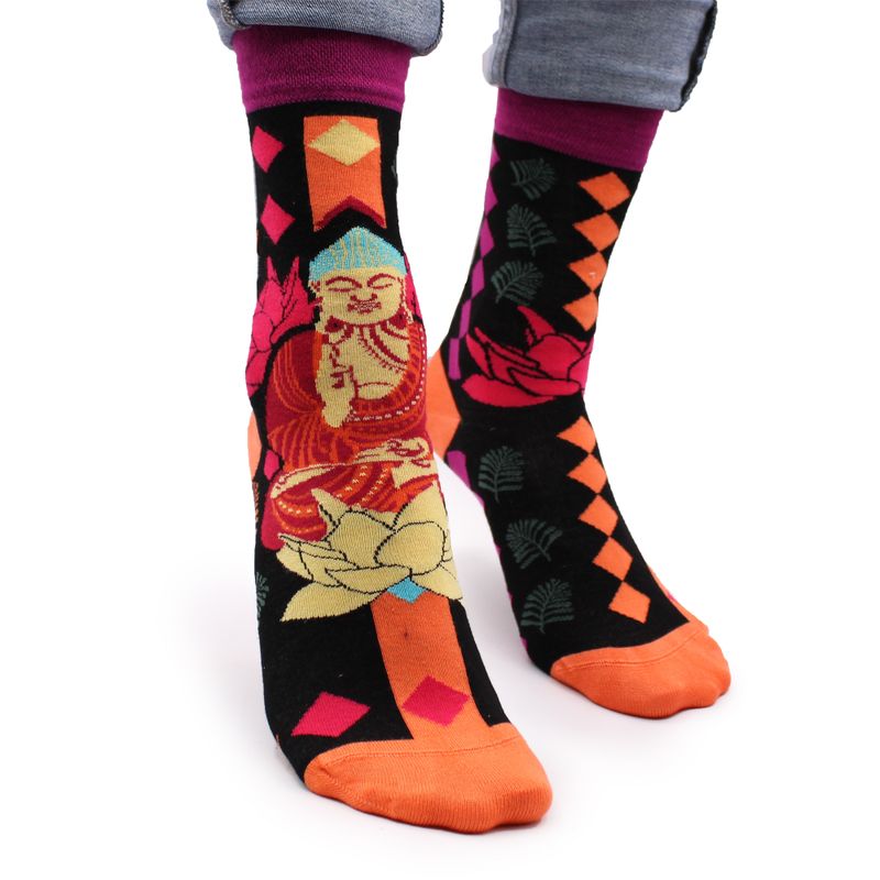 Bambusové Ponožky Hop Hare (36-40) - Ružový Buddha & Lotus 
