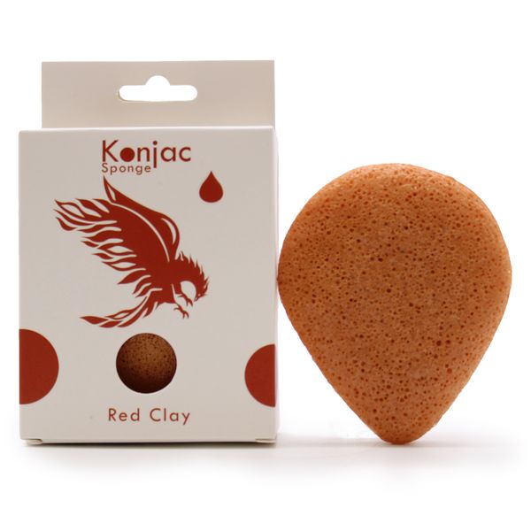 Konjac Špongia Slza - Červený Clay - Omladzujúca