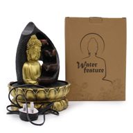 Stolová Fontánka - 30cm - Zlatý Budha & Tečúca Misky