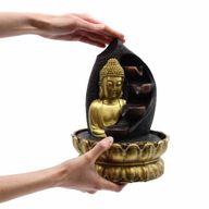 Stolová Fontánka - 30cm - Zlatý Budha & Tečúca Misky