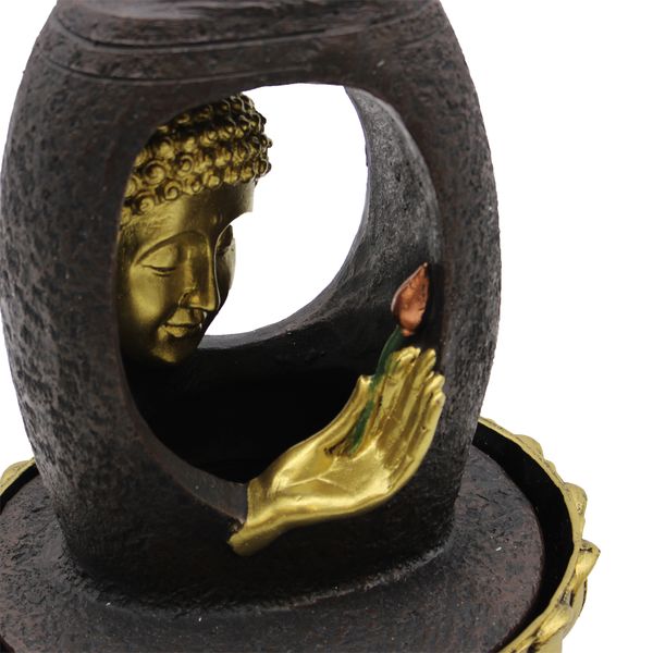 Stolová Fontánka - 30cm - Zlatý Budha & Vitarka Mudra