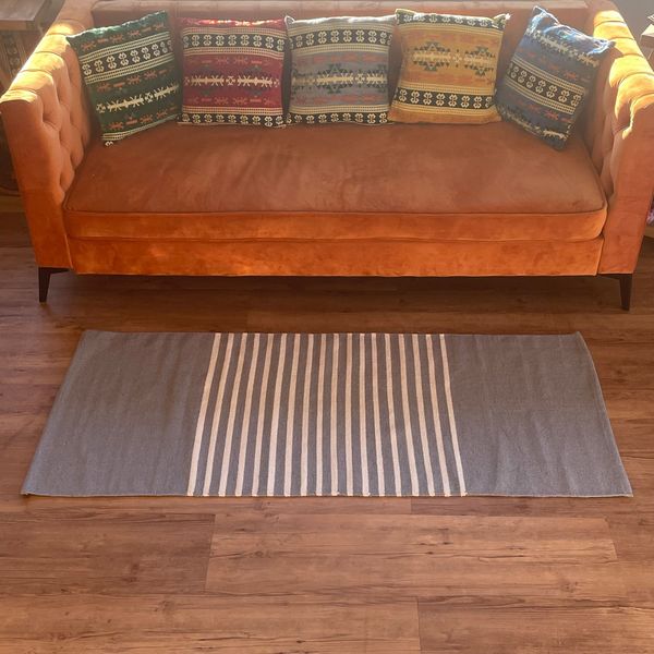 Koberec z Indickej Bavlny - 70 x 170 cm - Sivý