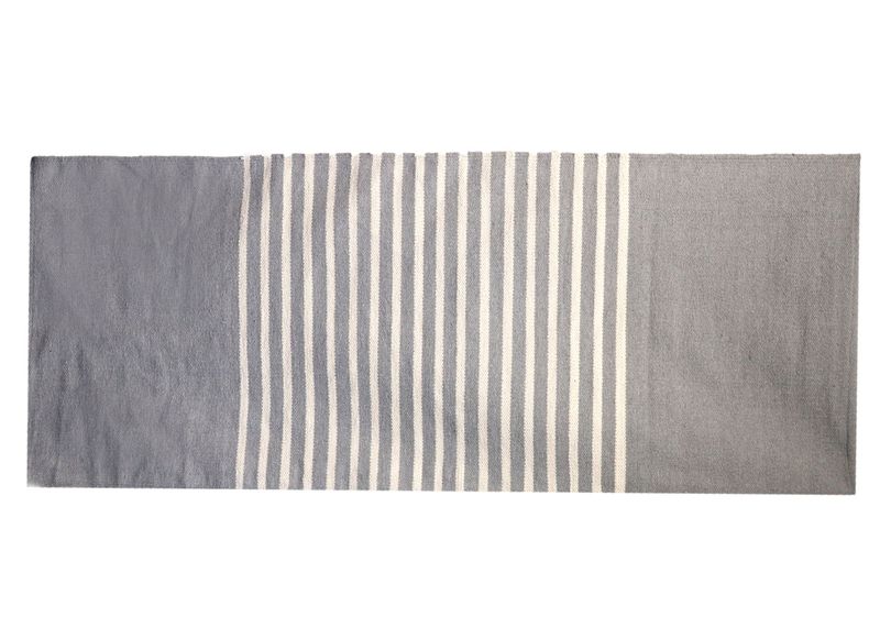 Koberec z Indickej Bavlny - 70 x 170 cm - Sivý