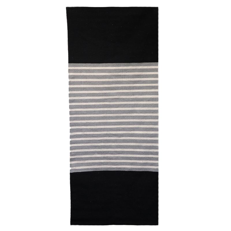 Koberec z Indickej Bavlny -  70x170cm - Čiernošedý