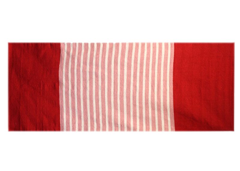 Koberec z Indickej Bavlny - 70x170cm - Červenoružový