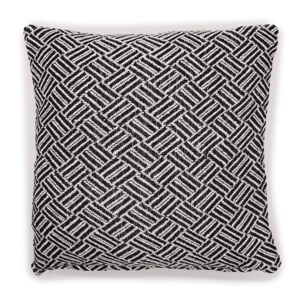 Obliečka na Vankúš - Criss-Cross - Čierna - 40x40cm