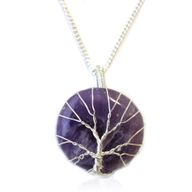 Náhrdelník z Drahokamov Strom Života - Amethyst
