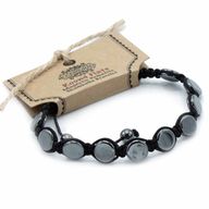 Magnetický Hematitový Náramok Shamballa - Krúžky Ploché